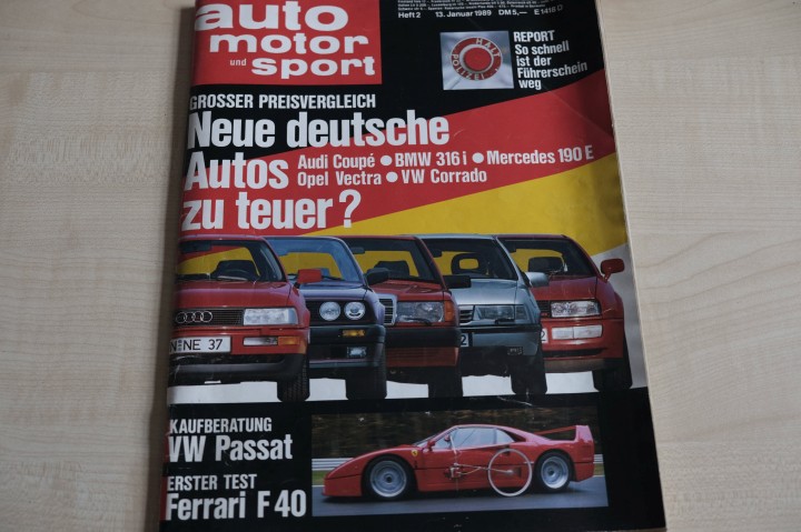 Deckblatt Auto Motor und Sport (02/1989)